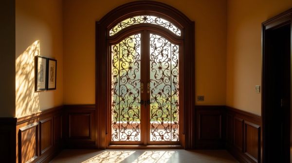 Le laiton, la touche chaleureuse qui habille un mur d'entrée